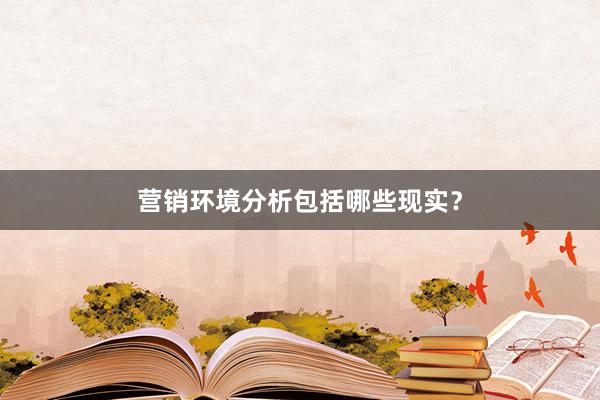 营销环境分析包括哪些现实？